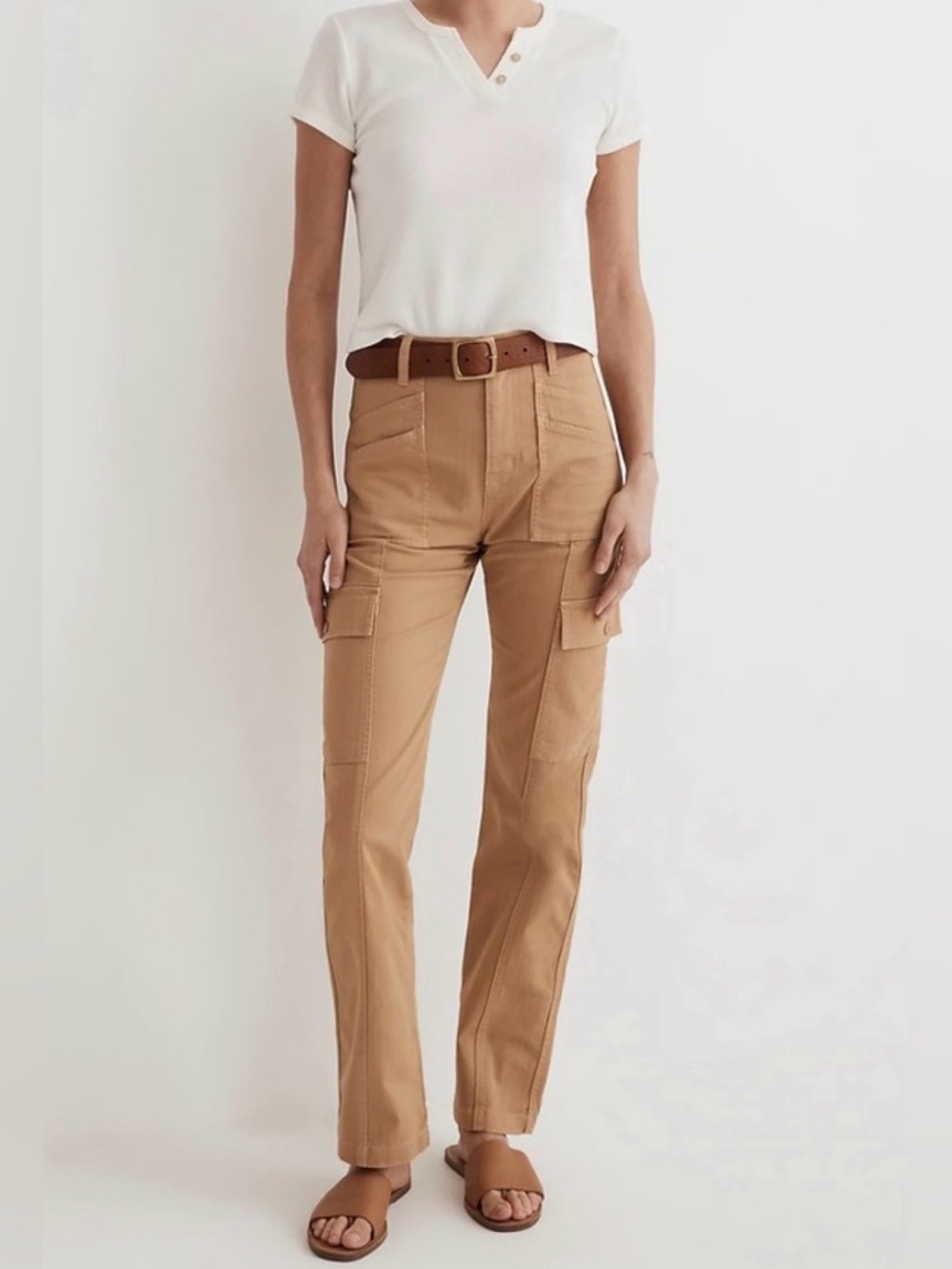 Madewell The Garment-Dyed '90s Straight Cargo Pant Size 32 EUC